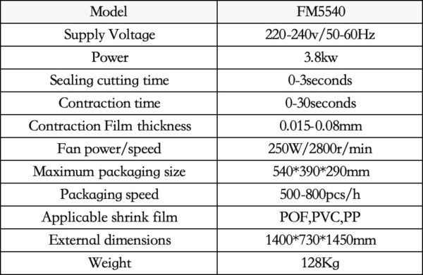 FM5540+BSN4020 Semi Automatic POF Film Plastic Packing Machine for Exercise Book Heat L Bar Sealer Shrink Wrapping Packing Machine - Image 2