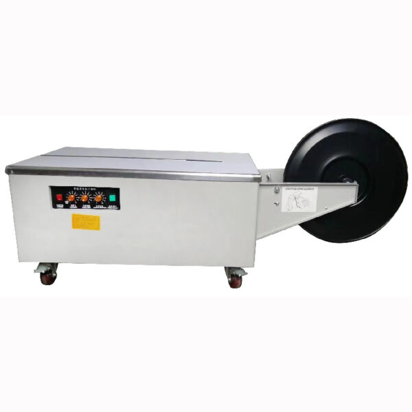 SPK-B2 Customization PP Belt Wrapping Box Banding Baler Semi-automatic Single Motor Low Workbench Currency Strapping Tool Machine
