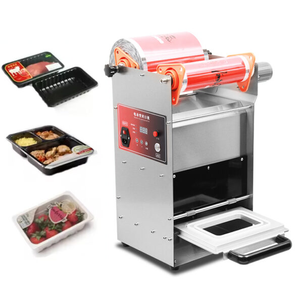 DF250T Easy Operation Electric Semi Automatic Table Tray Sealing Machine for pp Plastic Sealing Tray
