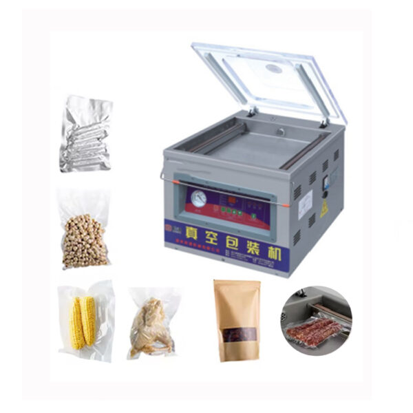 DZ-400/2F Semi Auto Desktop Vacuum Sealer Mini Vacuum Packaging Machine for Food Rice Meat Fish