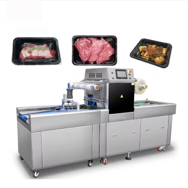 DQ370AT-E Semi Automatic Film Map Tray Seal Machine Out Three Trays at Once High Speed Tray Sealing Machine