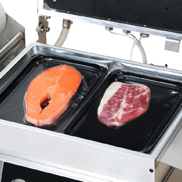 DZ-300T Small Food Meat Beef VSP Map Tray Sealer Vacuum Film Skin Thermoforming Packaging Sealing Machine Manufacturer - Image 4