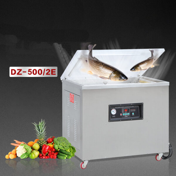 DZ-500/2E Semi Automatic Tabletop Single Chamber Nitrogen Flushing Vacuum Packaging Packing Machine Sealing Machine - Image 6