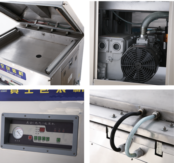 DZ-600*800/2H Hand Press Manufacturer High-capacity Single Chamber Meat Fish Chicken Cooked Fruit Industrial Big Size Vacuum Packaging Machine - Image 5