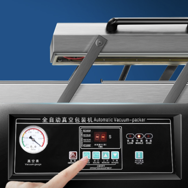 DZ-600 2QX Gradient Double Chambers Vacuum Packing Machine Automatic Meat Vegetable Vacuum Packer - Image 7