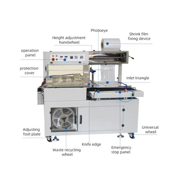 BSN5030+LY450 Automatic Eggs Tray Packing Machines Cosmetic Box Sealing Shrinking Machine L Bar Sealer Used With POF Film - Image 2