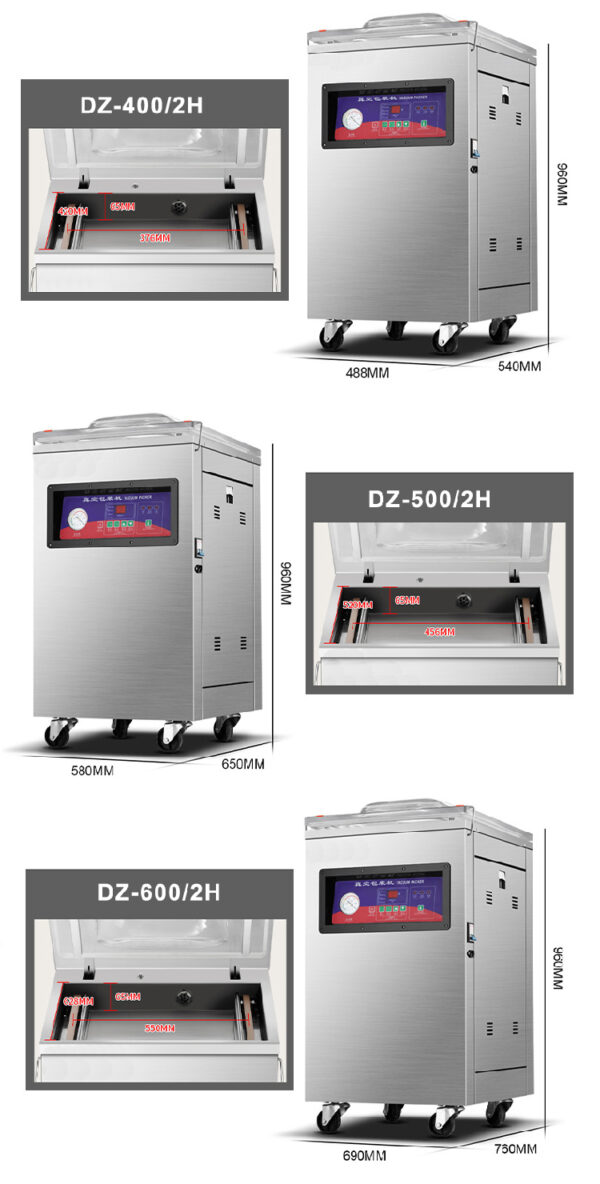DZ-500/2H Single Chamber Commercial Industrial Vacuum Sealer Food Meat Vaccum Packing Sealing Machine - Image 7